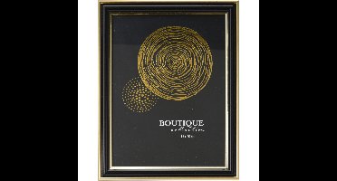Fotolijstje voor een foto van 15 x 20 cm - zwart/goud - luxe uitstraling