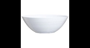 Fruitschaal van wit glas 27 cm