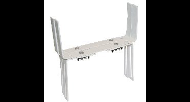 Geli Verstelbare muurbeugels - 2x - metaal - balkon haken - 12 t/m 23,5 cm - wit