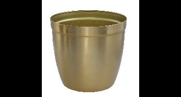 Gerimport bloempot Gea - goud - D20,5 cm - H19cm - metaal - tuindecoratie
