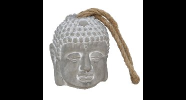 Gerimport Deurstop Buddha - grijs- beton - 13 x 13 x 15 cm - woonaccessoires - deurstopper