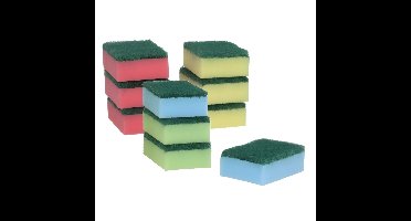 Gerimport schuursponzen - 50x - schoonmaak spons - afwas / keuken / huishouden