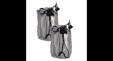 Gerimport Wijnfles koeler/wijnkoeler zilver - 2x - zomer accessoires - koelelement