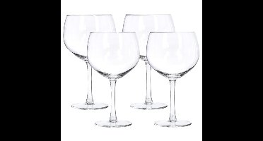 Gin en tonic glazen - set van 4x stuks - 650 ml - transparant - ballon glazen