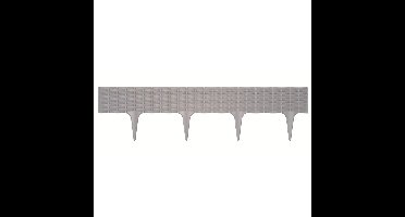 Graskant/tuin rand/kantopsluiting - 3x stuks - grijs - totale lengte 11,7 meter - borderrand