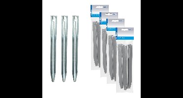 Grondpennen/tentharingen - 40x - metaal - halfrond - 22 cm - Kamperen