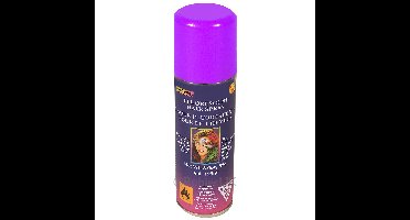 Haarverf/haarspray - neon paars - spuitbus - 125 ml - Carnaval - waterbasis