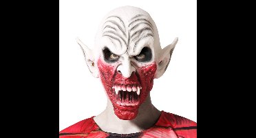 Halloween verkleed masker - Ork/Zombie/Fantasy - wit/bloed - volwassenen - Latex