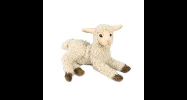 Hansa pluche lam/schaap knuffel - liggend - 23 cm - luxe kwaliteit