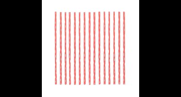 Herbruikbare rietjes - 50x - Rood/wit - Kunststof - 22 cm