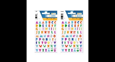 Herma Letter Stickers - 2x vel met 62 stuks - alfabet plak letters