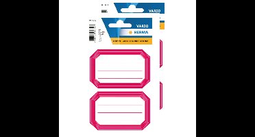 Herma Schoolboeken etiketten - stickers - 24x - roze/wit - 8.2 x 5.5 cm