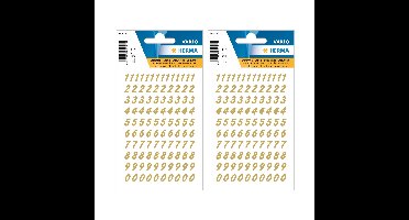 Herma Stickervel - cijfers / getallen - 416x - goudkleurig - 8 mm