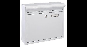 Hi Brievenbus ijzer met slot - wit - 36 x 12 x 32 cm - Postbus - Woonaccessoires