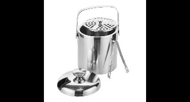 HI IJsemmer inclusief tang - RVS - 15 x 20 cm - Ijsemmer met deksel