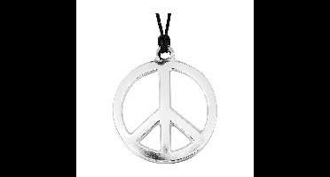Hippie Flower Power ketting - peace teken - Sixties sieraden - 60s - jaren 60