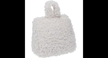 Home & Styling Teddy Deurstopper - 1 kg - wit - stof - gewicht - 7 x 17 cm - deurstop