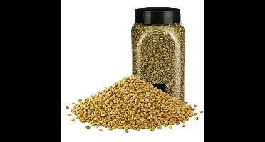 Home & Styling decoratie stenen/granulaat - 2x - 650ml - goud - hobby steentjes