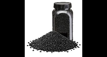 Home & Styling decoratie stenen/granulaat - 2x - 650ml - zwart - hobby steentjes