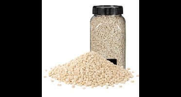 Home & Styling decoratie stenen/granulaat - 5x - 650ml - creme - hobby steentjes