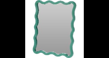 Home & Styling kinder wandspiegel - Princess - 30 x 38 cm - kunststof/glas - groen rand