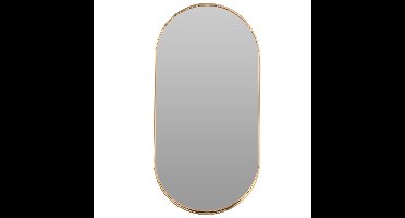 Home & Styling Wandspiegel - ovaal - metaal - goud - 50x25cm