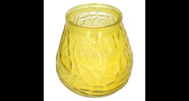 H&S Collection windlicht - geel - glas - citrus geur - 48 branduren - geurkaars