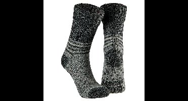 Huissokken/slofsokken - met anti slip zool - grijs - dames - maat 39-42