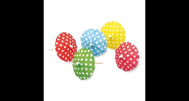 Ijsparasols - 10x st - hout/papier - IJs/hapjes parasols - cocktailprikkers - prikkers