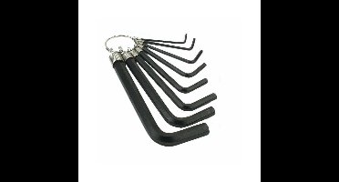 Inbus sleutelset 8-delig - vanadium staal - 2,5 t/m 10 mm