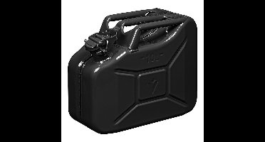Jerrycan - metaal - 10L - zwart - geschikt voor benzine / diesel