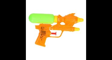 Johntoys Waterpistool - oranje - 18 cm - water speelgoed