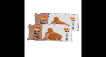 Jovi Klei - 2x - 500 gram - zelfhardend - terracotta - boetseer speelgoed