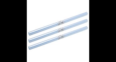 Kaftfolie voor schoolboeken - 3x stuks - transparant - rol van 2 meter