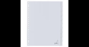 Kangaro Tabbladen A4 - 10x - grijs - met venster - 23 gaats/rings