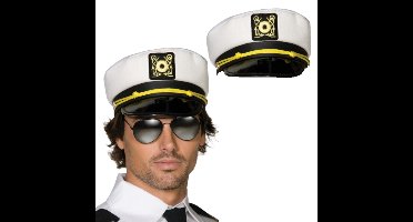 Kapitein pet - 2x - one size - volwassenen - maritiem thema - carnaval