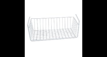 Kastmandje - wit - metaal - 37 x 25 x 11 cm - opberg hangmand