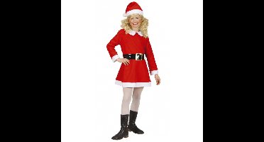 Kerst jurkje - rood - meisjes - kerstvrouw verkleedjurkje - verkleedkleding - kerstman