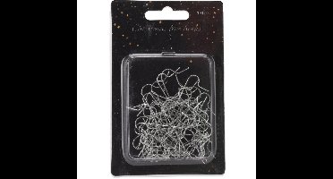 Kerstbalhaakjes - 100x stuks - zilver - 3,5 cm - kerstboomhaakjes