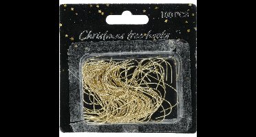 Kerstbalhaakjes/kerstboomhaakjes - 100x stuks - goud - 3,6 cm