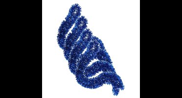 Kerstslingers - 4x stuks - blauw - glitter - folie - 180 x 7 cm - kerstboom versiering