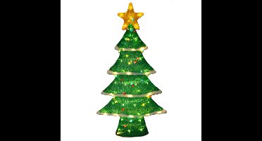 Kerstverlichting figuur - kerstboom - H102 cm - LED verlichting voor in de tuin
