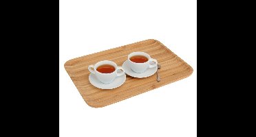 Keuken serveer dienblad bamboe hout - 33 x 23 cm - lichtbruin