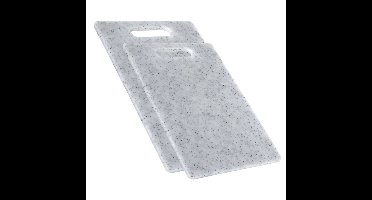 Keuken snijplanken - set 2x - Grijs - Kunststof - 20x30/15x25 cm