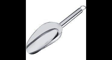 Keukenhulp voedsel doseer schep - rvs - 50 ml - 21 x 5.5 cm - opstaande rand