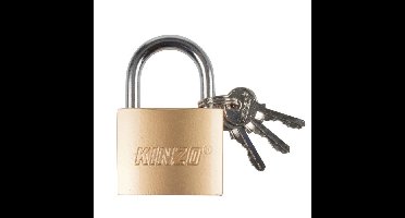 Kinzo Hangslot - 50 mm - 3 sleutels - messing