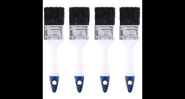 Kinzo latte verfkwast - 4x - 50 mm x 21 cm - Verfkwasten - Verf materiaal - Schilderen