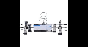 Kledinghangers - 6x - zilver?- voor broeken - 28,5 cm - kleerhanger