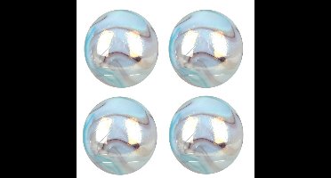Knikkers - 4x stuks - Witte tijger bollebust - 42 mm - speelgoed