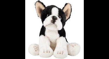 Knuffeldier Boston Terrier hond - pluche knuffel - 13 cm - huisdieren thema